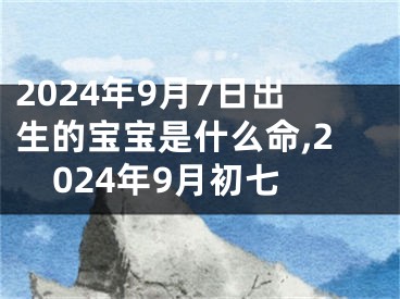 2024年9月7日出生的宝宝是什么命,2024年9月初七
