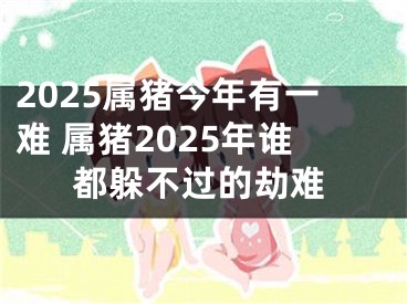2025属猪今年有一难 属猪2025年谁都躲不过的劫难