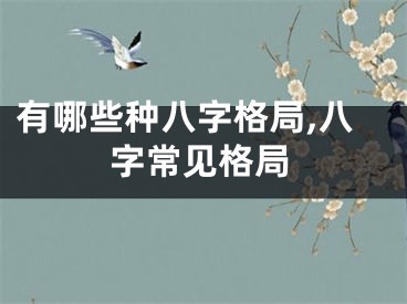 有哪些种八字格局,八字常见格局