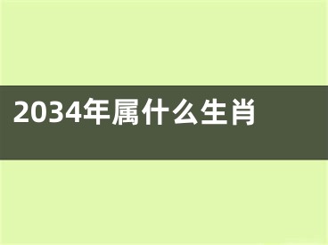 2034年属什么生肖