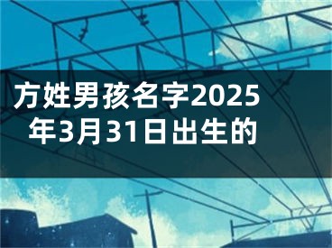 方姓男孩名字2025年3月31日出生的