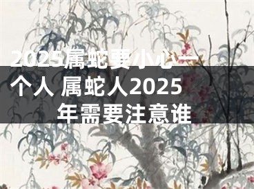 2025属蛇要小心一个人 属蛇人2025年需要注意谁