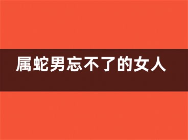 属蛇男忘不了的女人