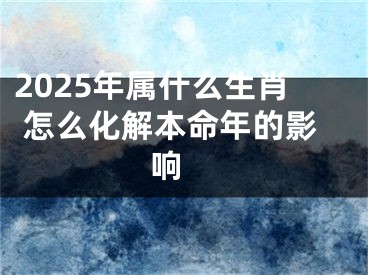 2025年属什么生肖 怎么化解本命年的影响 