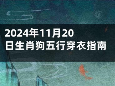 2024年11月20日生肖狗五行穿衣指南