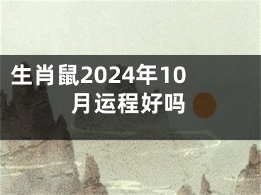 生肖鼠2024年10月运程好吗