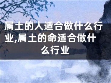 属土的人适合做什么行业,属土的命适合做什么行业