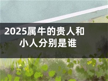 2025属牛的贵人和小人分别是谁 