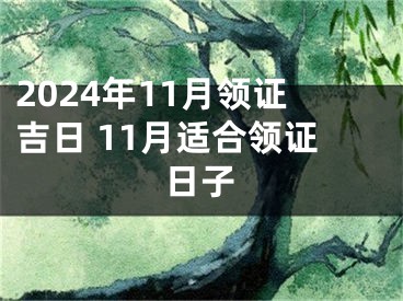 2024年11月领证吉日 11月适合领证日子