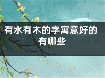 有水有木的字寓意好的有哪些