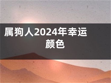 属狗人2024年幸运颜色