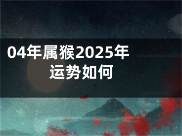04年属猴2025年运势如何 