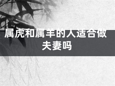 属虎和属羊的人适合做夫妻吗