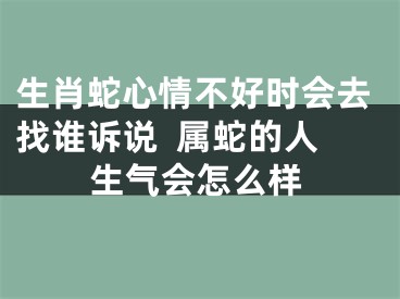 生肖蛇心情不好时会去找谁诉说  属蛇的人生气会怎么样