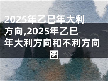 2025年乙巳年大利方向,2025年乙巳年大利方向和不利方向图