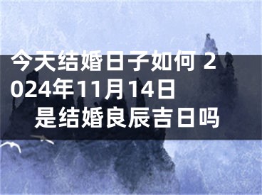 今天结婚日子如何 2024年11月14日是结婚良辰吉日吗