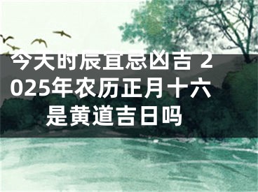 今天时辰宜忌凶吉 2025年农历正月十六是黄道吉日吗 