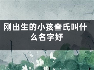 刚出生的小孩查氏叫什么名字好
