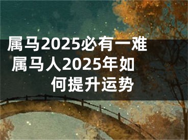属马2025必有一难 属马人2025年如何提升运势