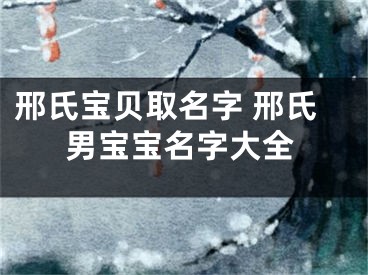 邢氏宝贝取名字 邢氏男宝宝名字大全