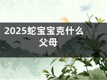 2025蛇宝宝克什么父母 