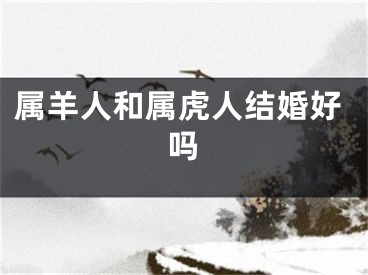 属羊人和属虎人结婚好吗