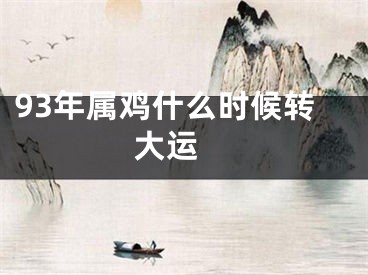 93年属鸡什么时候转大运 