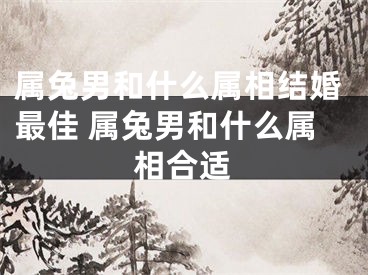 属兔男和什么属相结婚最佳 属兔男和什么属相合适