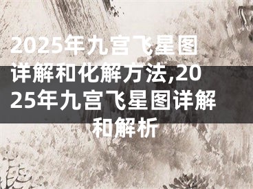 2025年九宫飞星图详解和化解方法,2025年九宫飞星图详解和解析