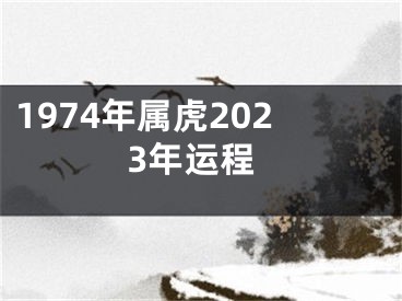1974年属虎2023年运程