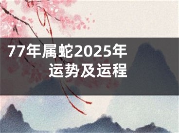 77年属蛇2025年运势及运程