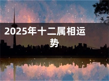 2025年十二属相运势