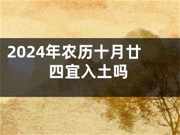 2024年农历十月廿四宜入土吗