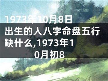 1973年10月8日出生的人八字命盘五行缺什么,1973年10月初8