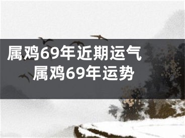 属鸡69年近期运气 属鸡69年运势