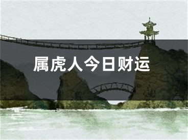 属虎人今日财运