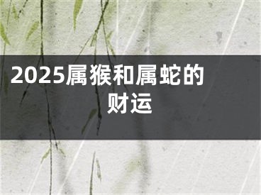 2025属猴和属蛇的财运