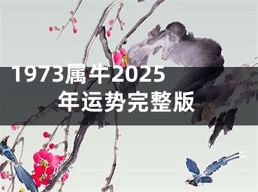1973属牛2025年运势完整版