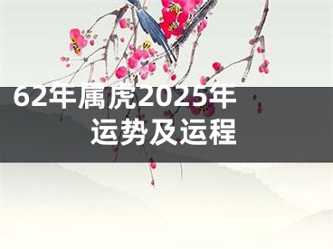 62年属虎2025年运势及运程