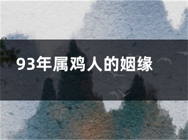 93年属鸡人的姻缘
