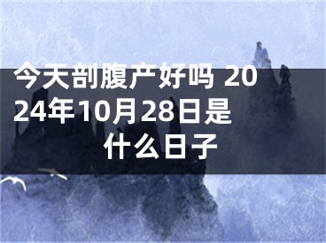 今天剖腹产好吗 2024年10月28日是什么日子