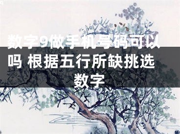 数字9做手机号码可以吗 根据五行所缺挑选数字