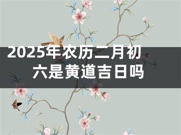 2025年农历二月初六是黄道吉日吗