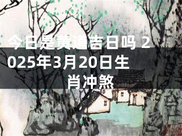 今日是黄道吉日吗 2025年3月20日生肖冲煞