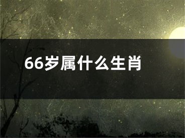 66岁属什么生肖