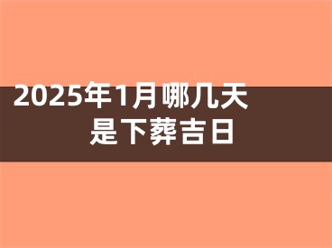 2025年1月哪几天是下葬吉日