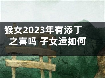 猴女2023年有添丁之喜吗 子女运如何