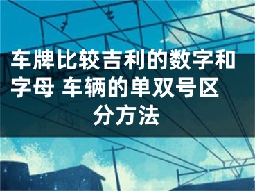 车牌比较吉利的数字和字母 车辆的单双号区分方法
