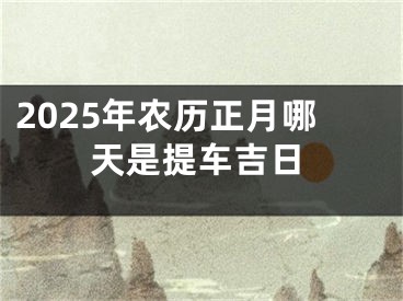 2025年农历正月哪天是提车吉日