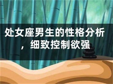 处女座男生的性格分析，细致控制欲强